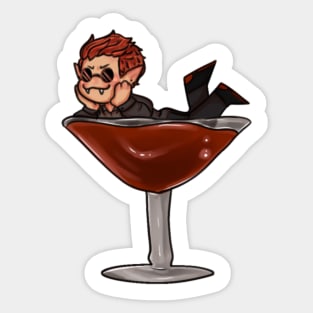 Demon in a cup Sticker